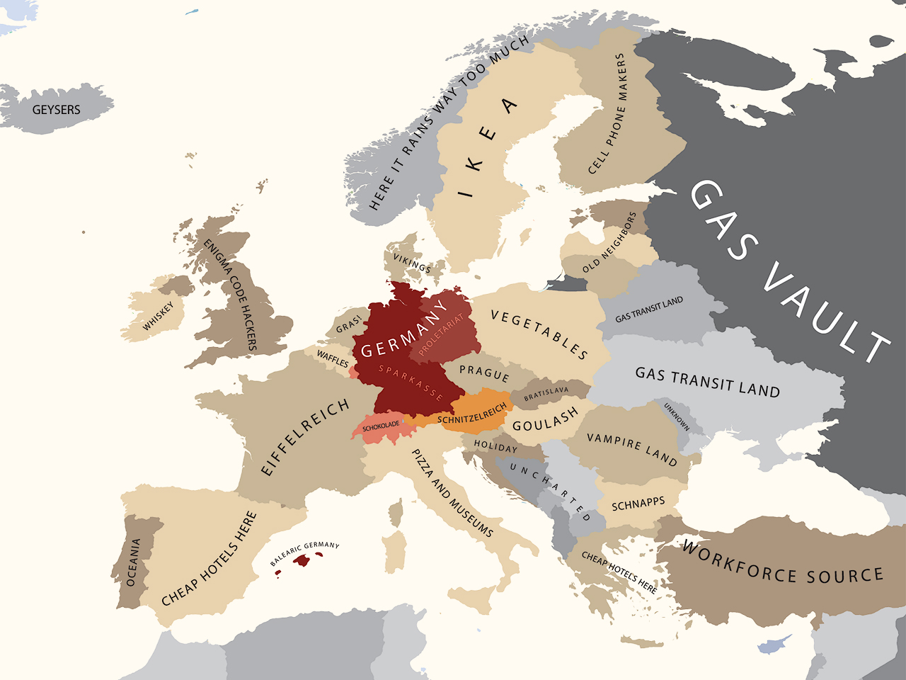 Funny Europe Map