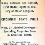 May 24, 1935:  First Night Game in Major League Baseball