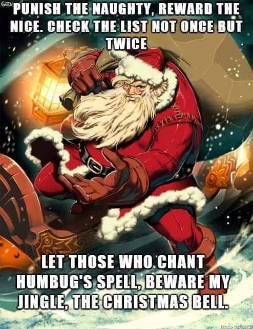 Santa meme based on the Green Lantern oath