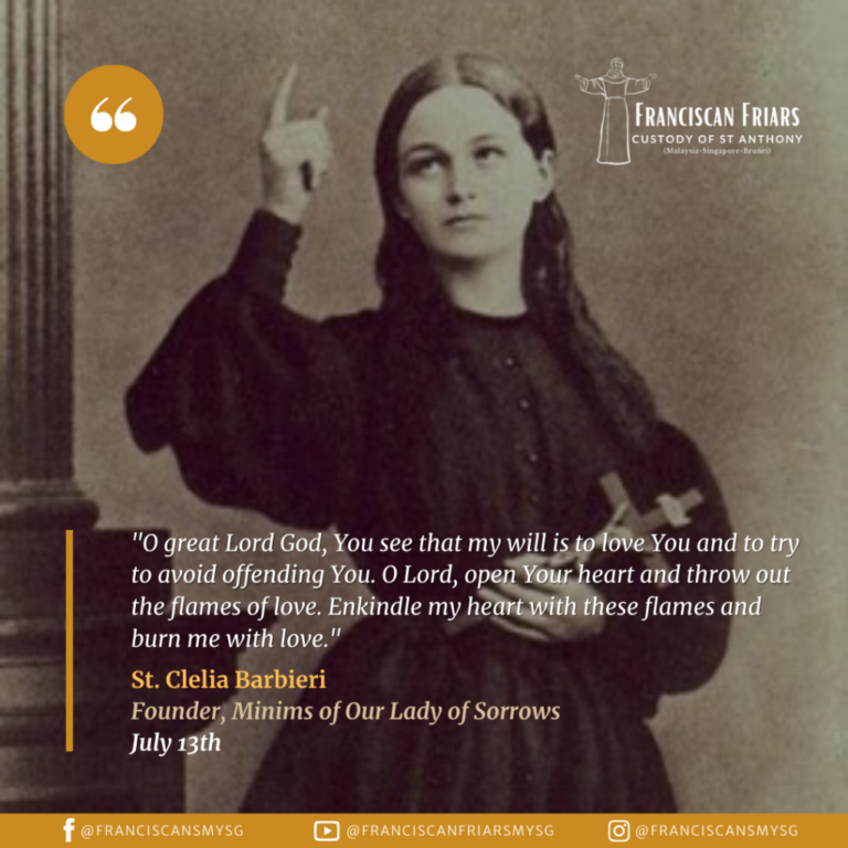 Saint of the Day Quote:  Saint Clelia Barbieri