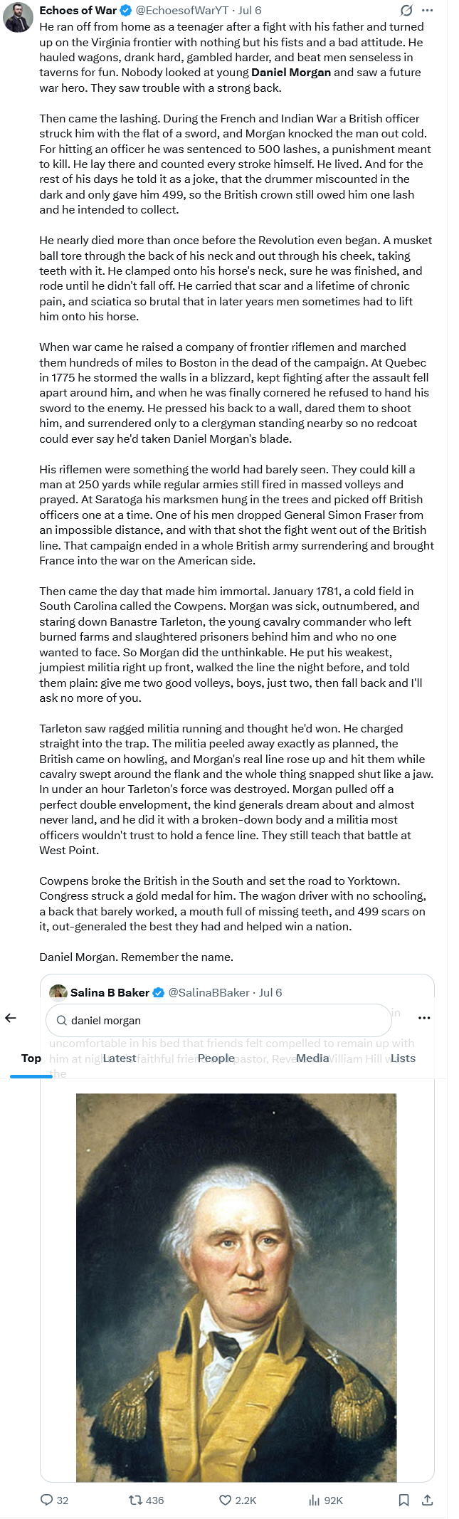 Daniel Morgan:  Combat Master of the American Revolution